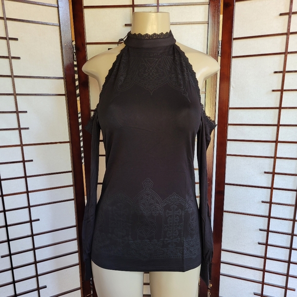 Cecila Cold Shoulder Top - Picture 1 of 9